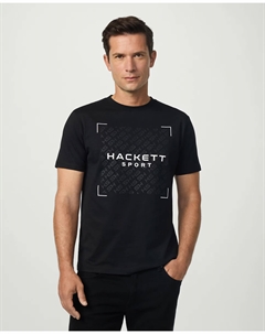 Футболка мужская с коротким рукавом и принтом, большие размеры, белый Hackett