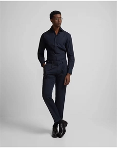 Брюки классические мужские со складками гуркха, темно-синий Silbon