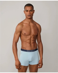 Набор из трех мужских боксеров из комбинированного трикотажа, синий Hackett