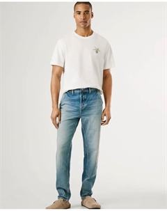 Мужские джинсы Vaquero Camden с зауженным силуэтом и низкой посадкой, светло-голубой Pepe jeans