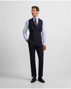 Брюки-чинос мужские синие в елочку, темно-синий Silbon