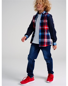 Брюки текстильные джинсовые для мальчиков Playtoday tween