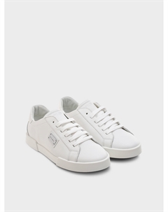 Кеды с нашивкой-лого, белые Dolce&gabbana