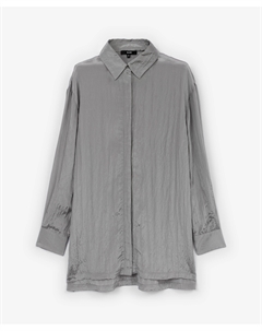 Блузка прямой свободной формы серо-серебристая Glvr