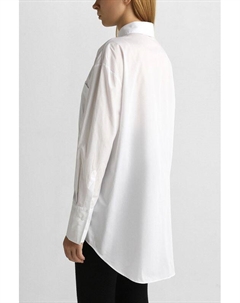 Рубашка хлопковая свободного кроя с цветком Hugo