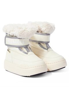 Детские зимние ботинки Junior Park Strap с отделкой из искусственного меха, кремовый Moon boot kids