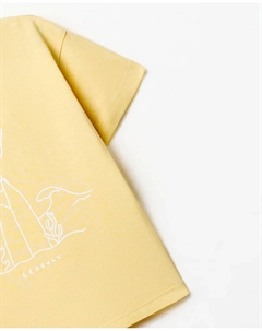 Футболка с принтом, желтый Сфера