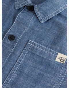 Рубашка на пуговицах классического кроя Kurzärmelig Chambray, синий Next
