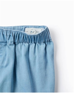 Детские шорты 100% хлопок с рюшами, светло-голубой Zippy