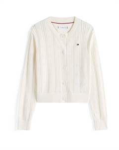 Вязаный кардиган, белый Tommy hilfiger