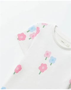 Футболка с цветочным принтом, цвет Crudo Сфера