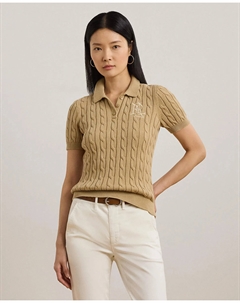 Женская хлопковая кофта с узором «восьмерки», бежевый Lauren ralph lauren