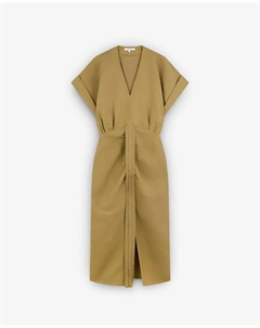 Миди-платье с плиссировкой спереди, цвет Kaki Scalpers