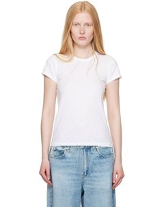 Футболка с эффектом утолщённых нитей Slub, белый Rag & bone