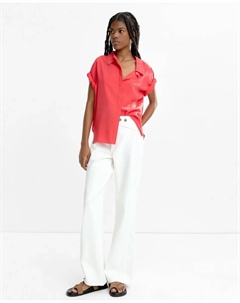 Женская рубашка с коротким рукавом в стиле оверсайз, красный Parfois