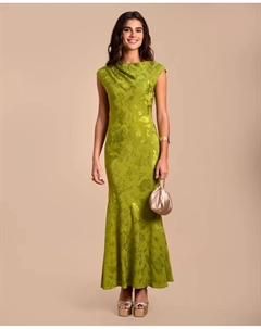 Миди-платье без рукавов, зеленый The-are