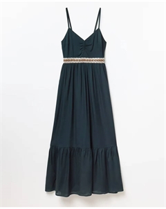 Платье с бретелями и зеркальными вставками, зеленый Сфера