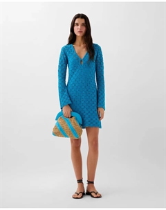 Короткое платье из трикотажа, бирюзовый Scalpers