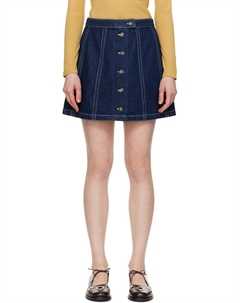 Пипа джинсовая мини-юбка, индиго A.p.c.