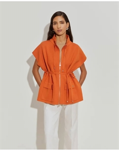 Женская трикотажная кофта с коротким рукавом, оранжевый Lion of porches