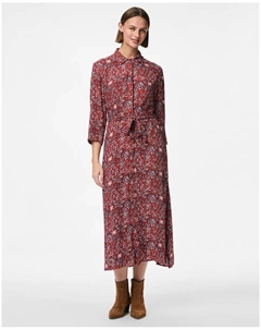 Женское длинное платье-рубашка, цвет Teja Pieces