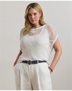 Женская кофта с коротким рукавом, белый Lauren ralph lauren woman