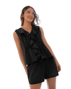 Короткий пижамный комплект, черный Next