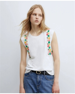 Футболка с вышивкой, мультиколор Сфера