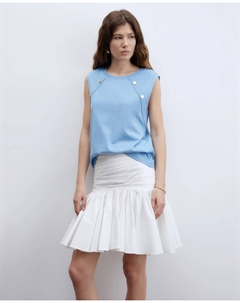 Майка безрукавка однотонная, синий Сфера