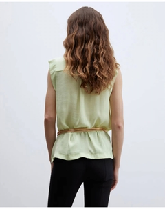 Топ базовый с вырезом, зеленый Сфера