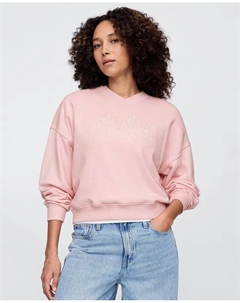 Женская толстовка с цветочным логотипом, розовый Gap