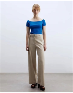 Кофта с вырезом баттерфляй, синий Сфера