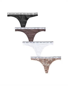 Стринги, цвет Brown/Dark brown/Black/White Next