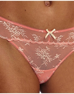 Трусы среднего размера с кружевом, розовый Freya