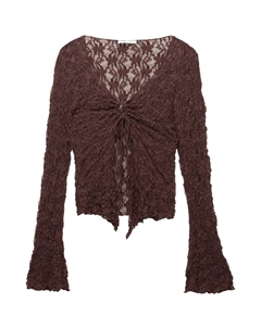 Блуза, темно-коричневый Pull & bear