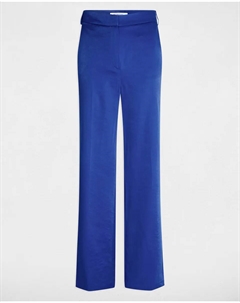 Женские свободные прямые брюки из сатина, синий Morgan