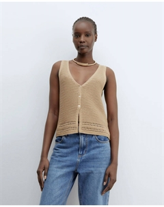 Топ Top calado botones, коричневый Сфера