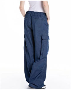 Женские широкие брюки-карго в ковбойском стиле, синий Replay