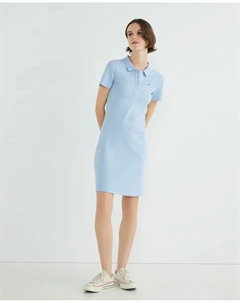 Поло-платье облегающее пике, светло-голубой Tommy hilfiger