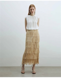 Топ Cuerpo fluido pliegues, белый Сфера