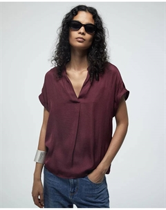 Топ с вырезом-каплей, бордовый Сфера