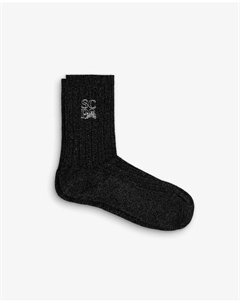 Женские однотонные носки с короткой манжетой, черный Scalpers