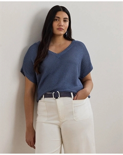 Женская кофта с коротким рукавом, индиго/синий Lauren ralph lauren woman