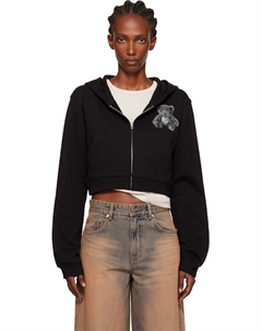 Толстовка с молнией slim-fit в виде плюшевого мишки, черный We11done