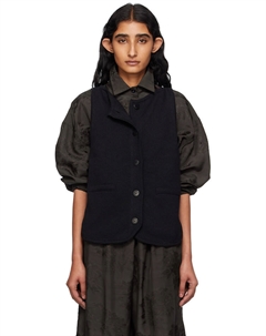 Кардиган-жилет с лодочным вырезом, черный Cordera