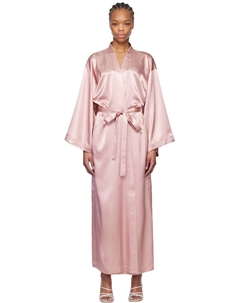 Халат с логотипом из стразов, розовый Blumarine