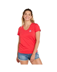 Футболка Re-Entry short sleeve v neck, красный Rip curl