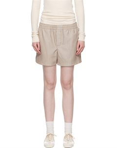 Шерстяные шорты на резинке, цвет ginger Ami paris