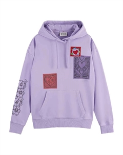 Худи Burt Morris Artwork, фиолетовый Scotch&soda