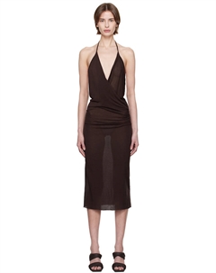 Голливудское платье с драпировкой, цвет mahogany Rick owens